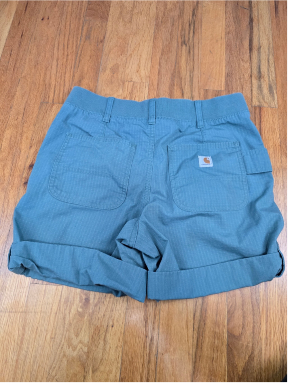 Women's Carhartt Force Original Fit Work Shorts Green Size 6